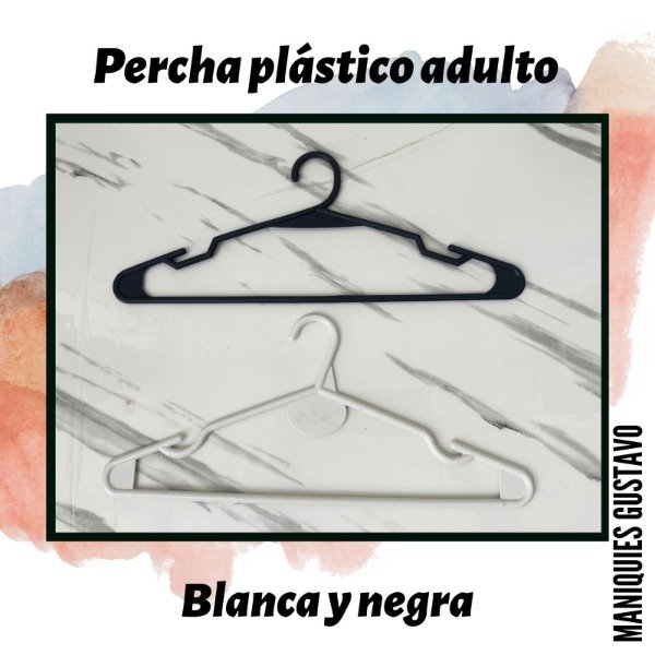 Producto - Percha plástico adulto negra y blanca