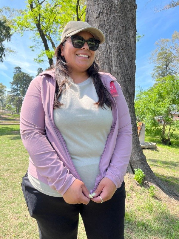 Producto - Campera poliamida color rosa viejo