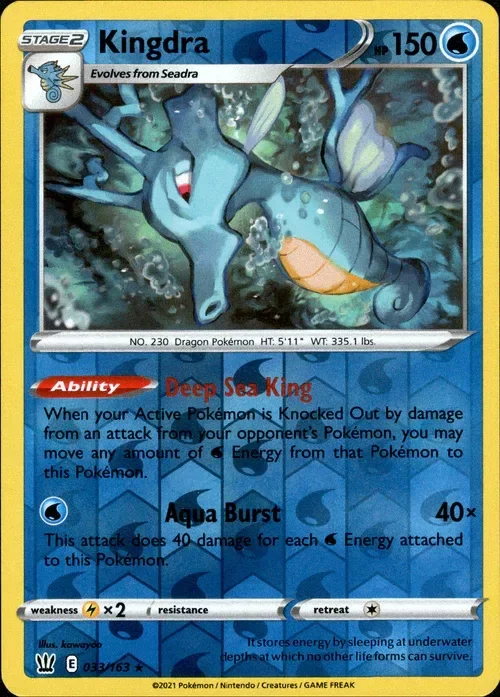 Producto - Kingdra - 033/163 - Battle Styles - Reverse Holo