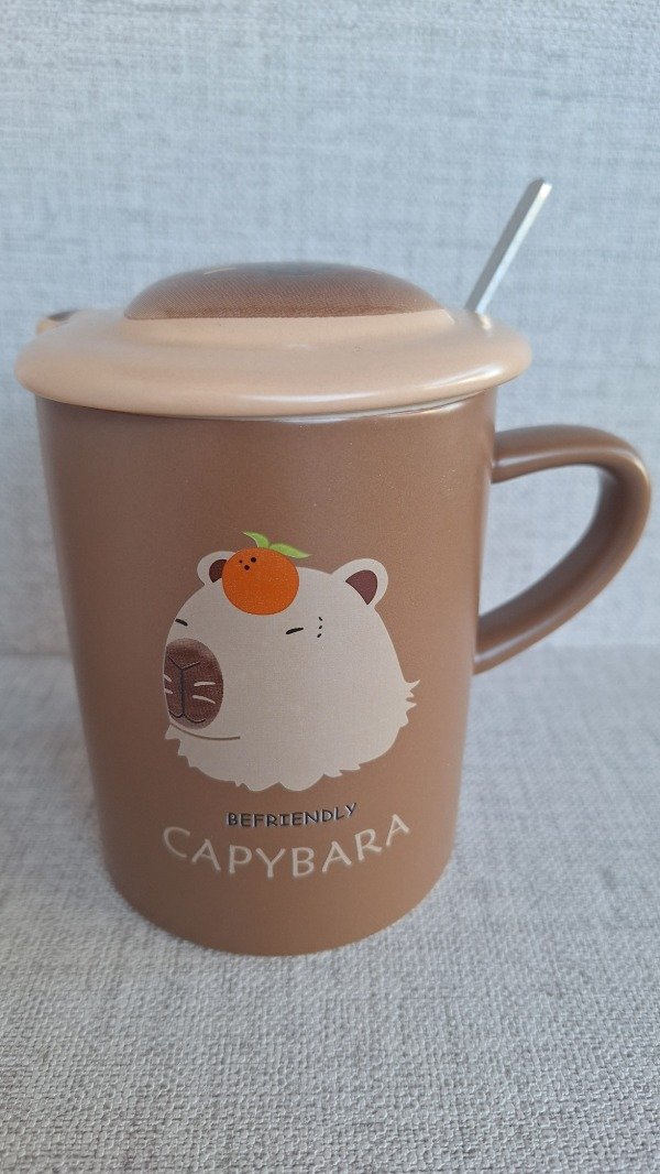 Producto - Taza capibara con tapa - 0