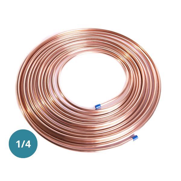 Producto - Caño de cobre de 1/4 para Refrigeración 15 Mtrs Nacional