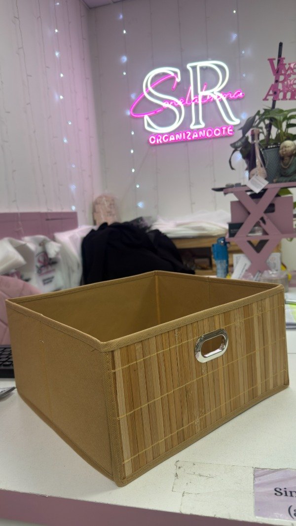 Producto - organizador bambu cuadrado 31x31x15