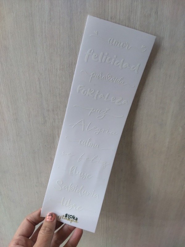 Producto - UV Tiras 8x28cm Palabras #8