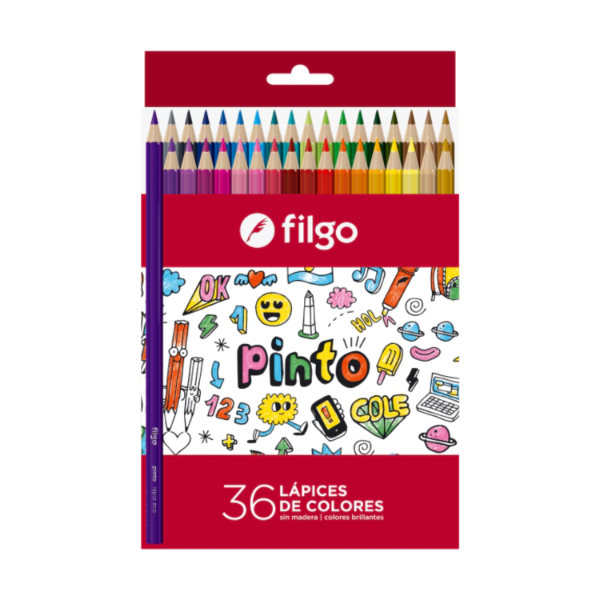 Producto - Lápices de Colores de Resina PINTO Filgo 36