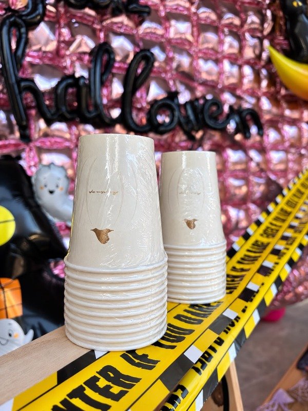 Producto - VASO HALLOWEEN BLANCO ORO X10U