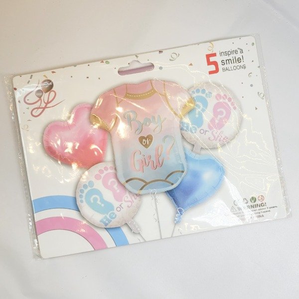 Producto - Set de globos "BOY OR GIRL" x5 unid