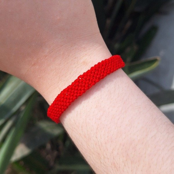 Producto - Pulsera Macrame rojo