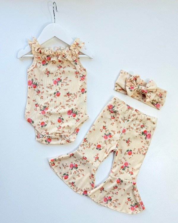 Producto - CONJUNTO FIORELLA BEIGE (VINCHA + BODY + PANTALÓN OXFORD)