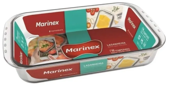 Producto - Fuente de vidrio templado rectangular - apta para horno. - 0