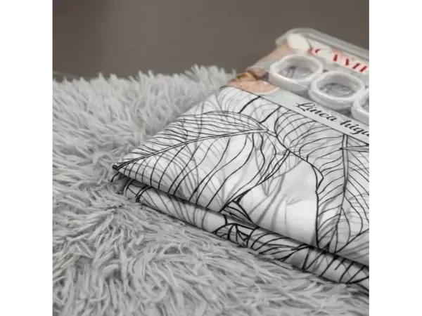 Producto - CJ - Set de Baño Cortina de Ducha + Ganchos + Alfombra Piel de Mono