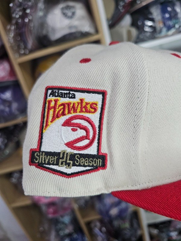 Gorra Atlanta Hawks Silver 25 Season Mitchell & Ness — imagen 3