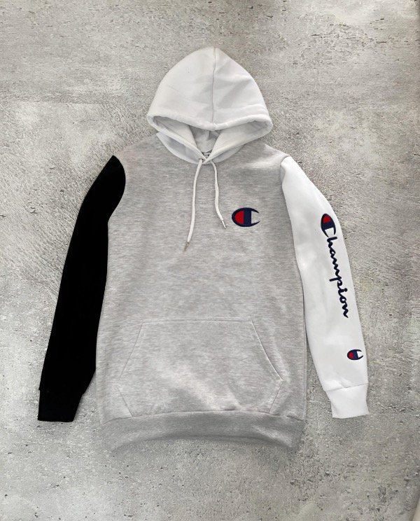 Producto - Buzo black champion combinado gris