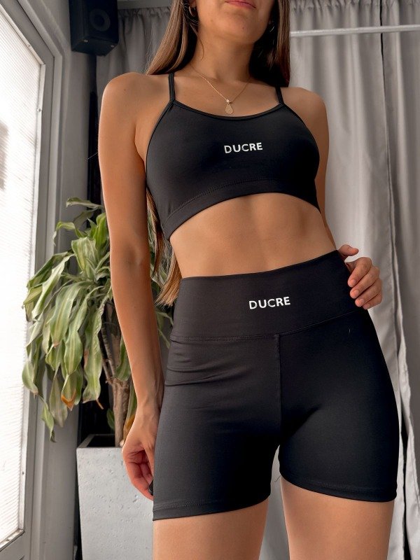 Producto - Conj. Short + top lycra - NEGRO