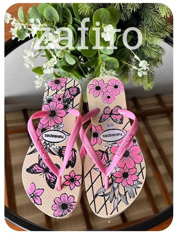 Producto - Ojota Havaiana Flores Rosa