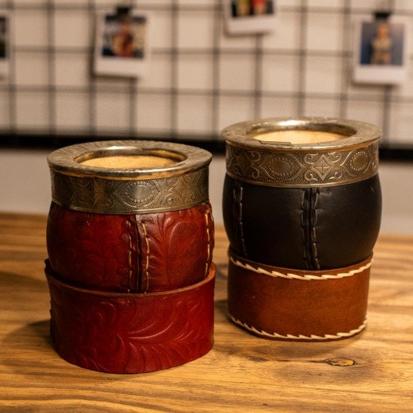 Producto - Imperial con virola cincelada con apliques - Base de cuero