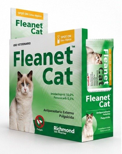 Producto - Pipeta Antipulgas Fleanet Cat Para Gatos - 1