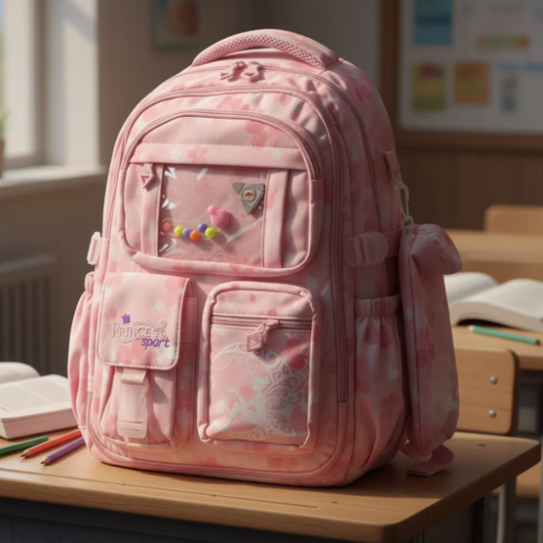 Producto - Mochila Escolar Niñas Reforzada Bolsillo Frontal 40cm Amplia