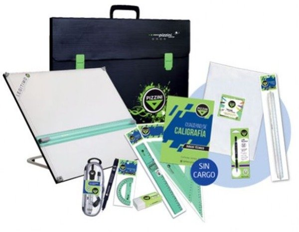 Producto - KIT TECNICO COMPLETO 40X50CM TABLERO Y ACCESORIOS - PIZZINI