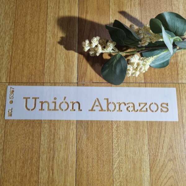 Producto - St 5367 de 25x5cm Stencil Union Abrazos