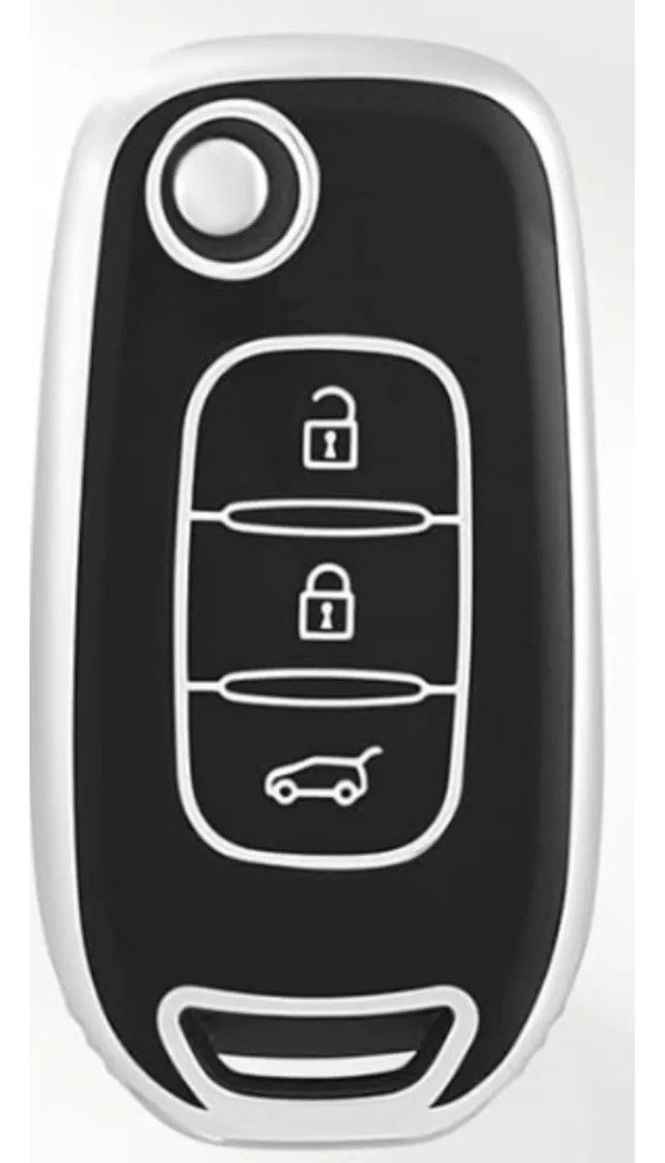 Producto - FUNDA TPU VIRA PLATEADA RENAULT KARDIAN KWID SANDERO DUSTER 3 BOT