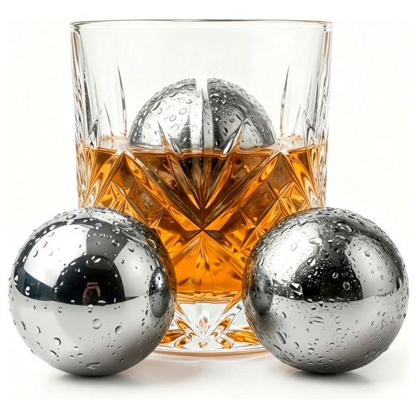 Producto - Cubos Bolas Hielo Whisky Métalicos Acero X2 Reutilizable
