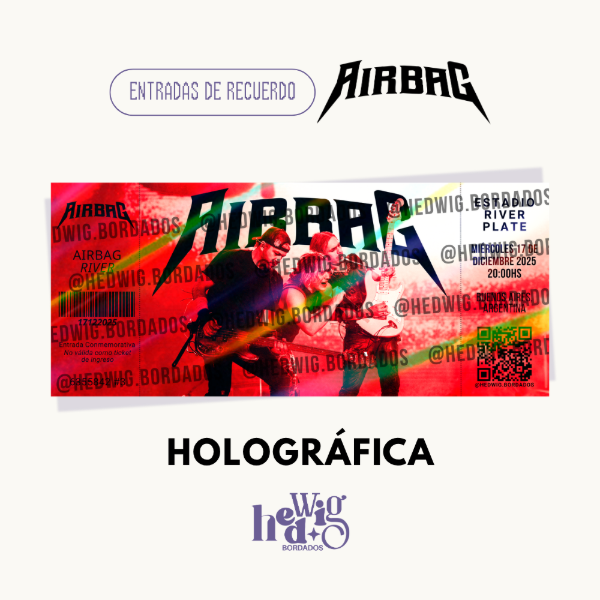 Producto - Entradas de recuerdo 14x6 HOLOGRAFICAS - AIRBAG River