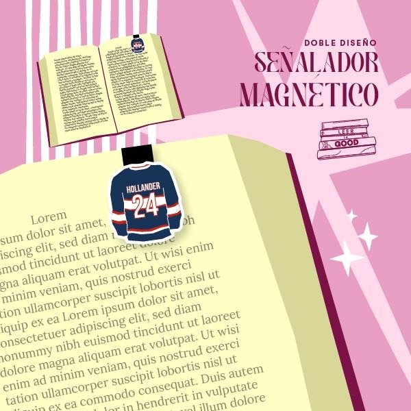 Producto - Señalador Magnético - Hollander y Rozanov - Heated Rivalry - doble diseño