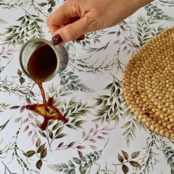 Producto - Mantel de Tela Antimanchas Premium Ramo Verde