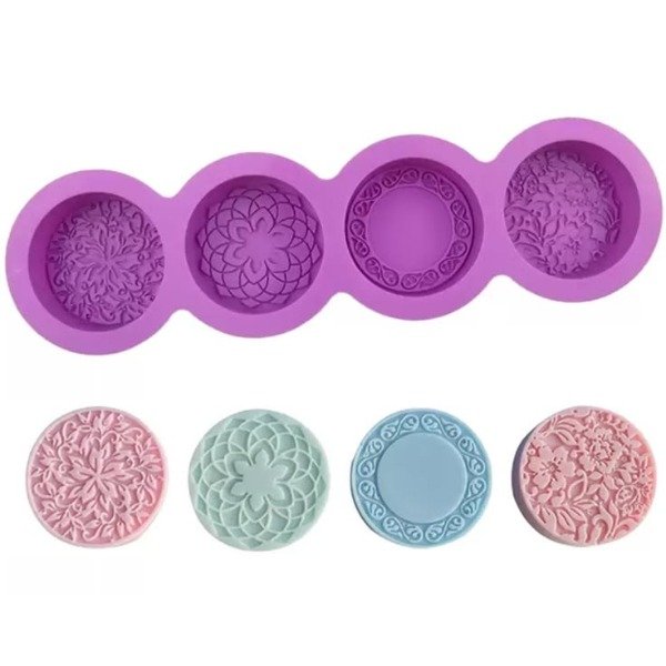 Producto - Molde 4 jabones redondos labrados