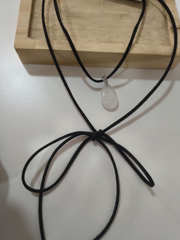 Producto - Choker corbatero piedra blanca