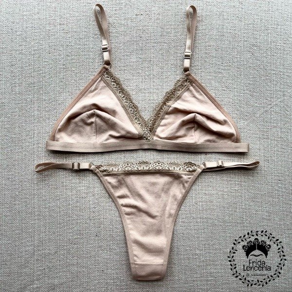 Producto - Conjunto s/ armar Puntilla Nude