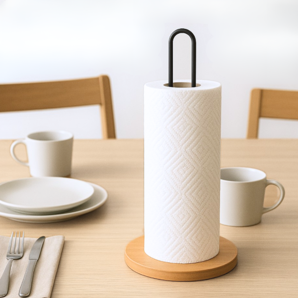 Producto - Porta Rollo con Base de Bambu