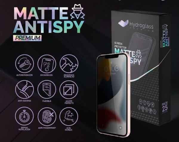 Producto - HYDROGLASS MATTE ANTISPY PARA TODOS LOS MODELOS
