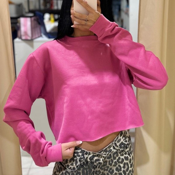 Producto - BUZO CROP FRISADO FUCSIA