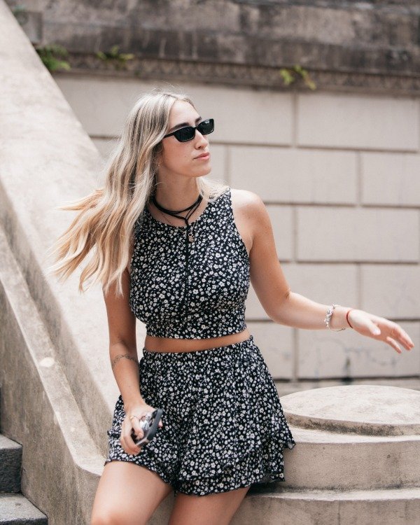 Producto - PREVENTA SHORT POLLERA LINO ESTAMPA 9 - FECHA DE DESPACHO 16/12