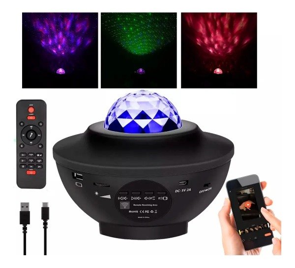 Producto - Velador Proyector Lampara Parlante Bluetooth Luz Led Rgbw