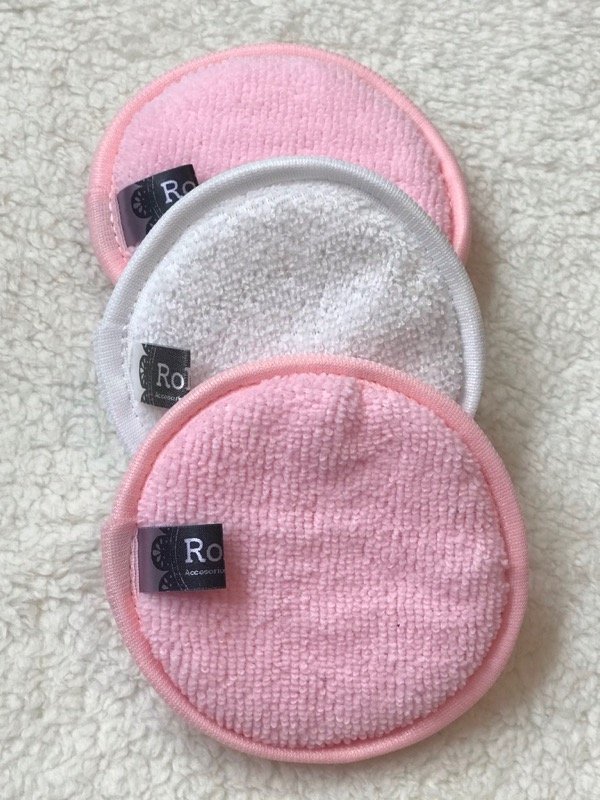 Producto - Pads de toalla rosa con blanco