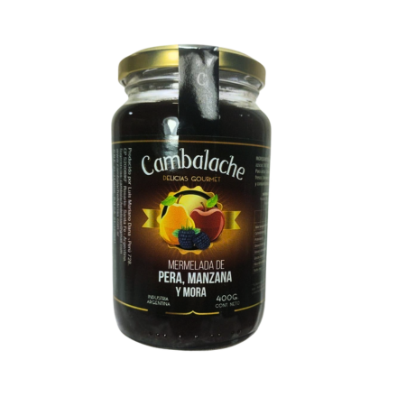 Producto - Mermelada de pera, manzana y mora de 400gr