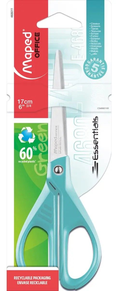 Producto - Tijera Maped 17 cm Essentials 468011 Verde Pastel