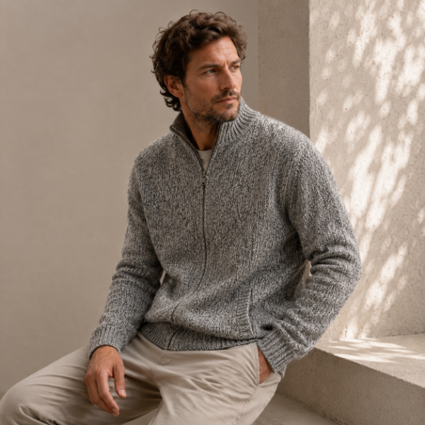 Producto - Sweater Alpaca Patagonia Gris Claro