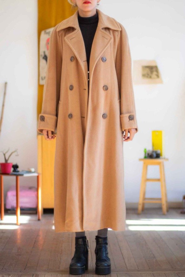 Producto - Tapado Cacharel Camel Talle:L