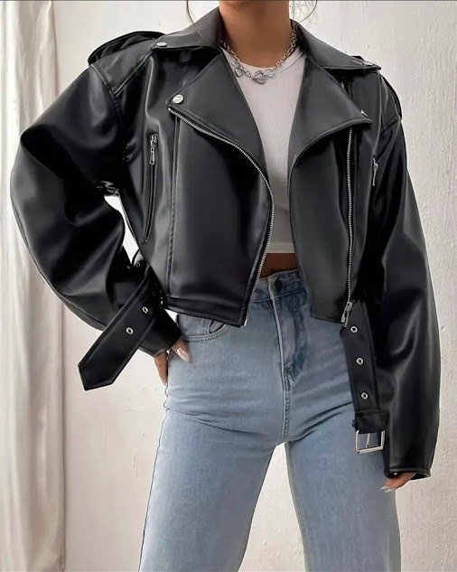 Producto - Campera Biker Oversize de Cuero Ecológico