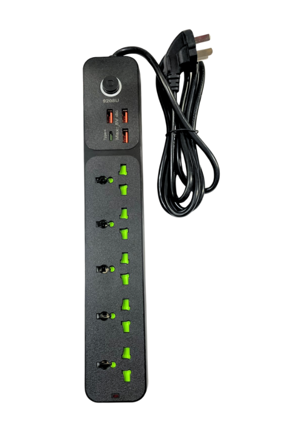 Producto - ZAPATILLA CON 5 PUERTOS, 3 USB Y 1 TC