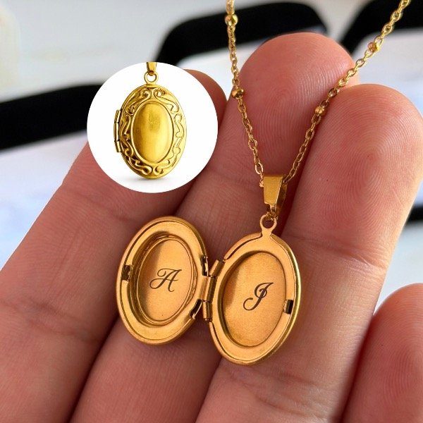 Producto - Relicario: Elipse Iniciales