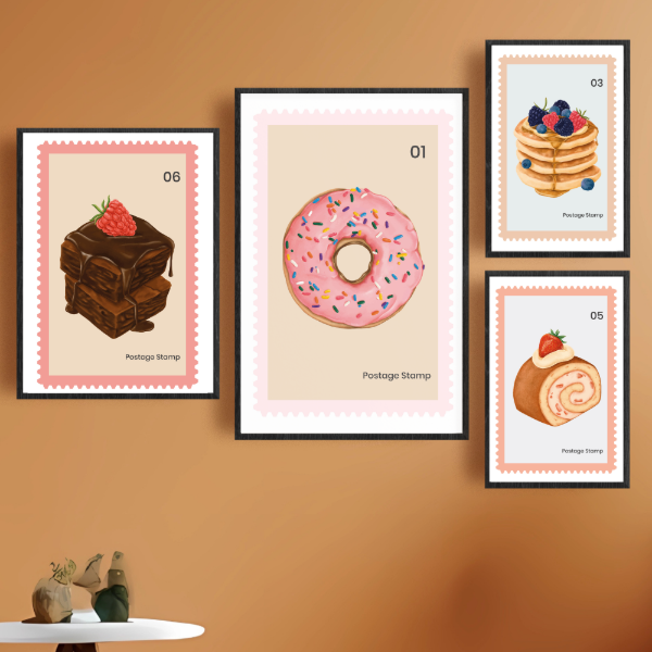 Producto - Set de 5 Laminas Bakery - Postales Vintage - LAM93
