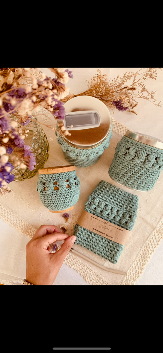 Producto - Set de mate 1L pétalos verde mar