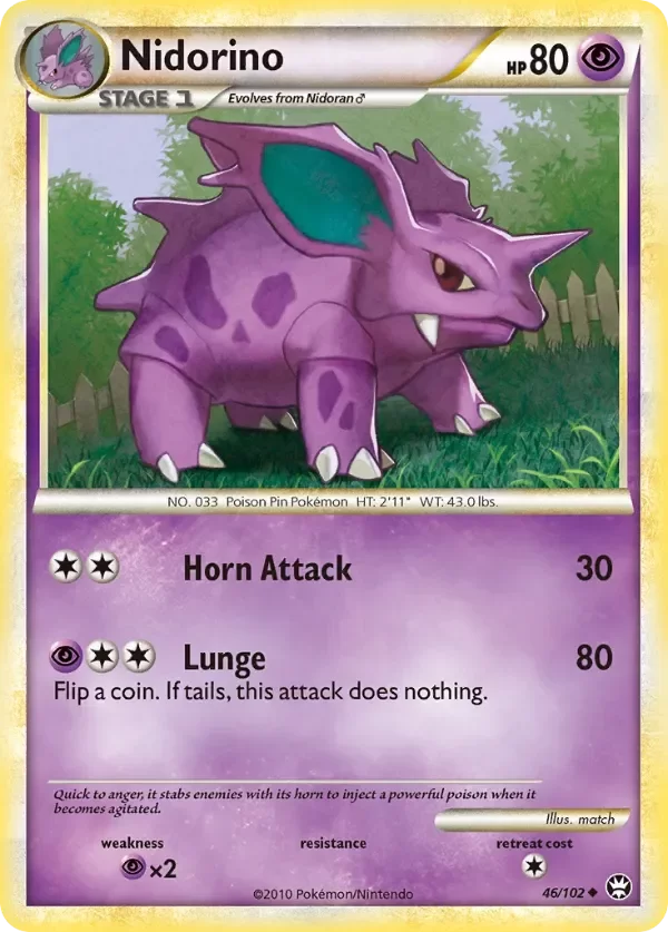 Producto - Nidorino (46/102) [HeartGold and SoulSilver: Triumphant]