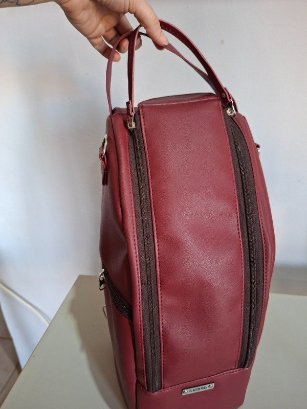 Producto - Matero mérida Bordó con cierre chocolate