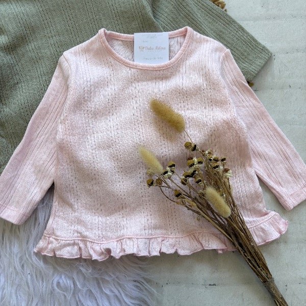 Camiseta de algodón rosa