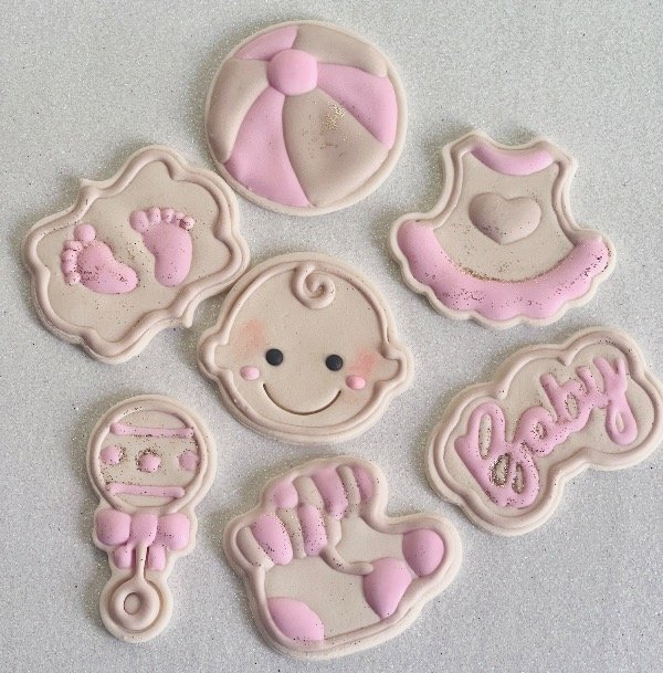 Producto - Set baby shower (Nuevo) x 7 unidades( Rosa)